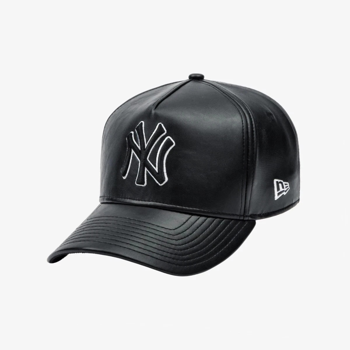 New Era MLB New York Yankees Synthetic Leather A-Frame Ball Cap Black Snapback
