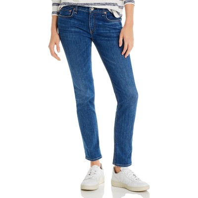 

Синие джинсы прямого кроя с низкой посадкой Rag - Bone Womens Dre  BHFO 4690, Mission city