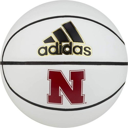 Баскетбольный мяч Adidas NCAA Nebraska Cornhuskers Mini Autograph, размер 3