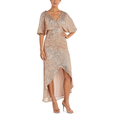 Женское вечернее платье чайной длины с золотыми блестками NW Nightway, 6 BHFO 3150