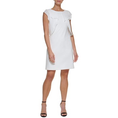 Женское облегающее платье-футляр Petites с разрезом цвета слоновой кости DKNY 0P BHFO 4448