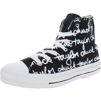 

Мужские баскетбольные кроссовки Converse B/W Canvas High Top Flat 5 Medium (D) BHFO 7055, Chuck taylor script