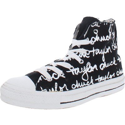 Мужские баскетбольные кроссовки Converse B/W Canvas High Top Flat 5 Medium (D) BHFO 7055