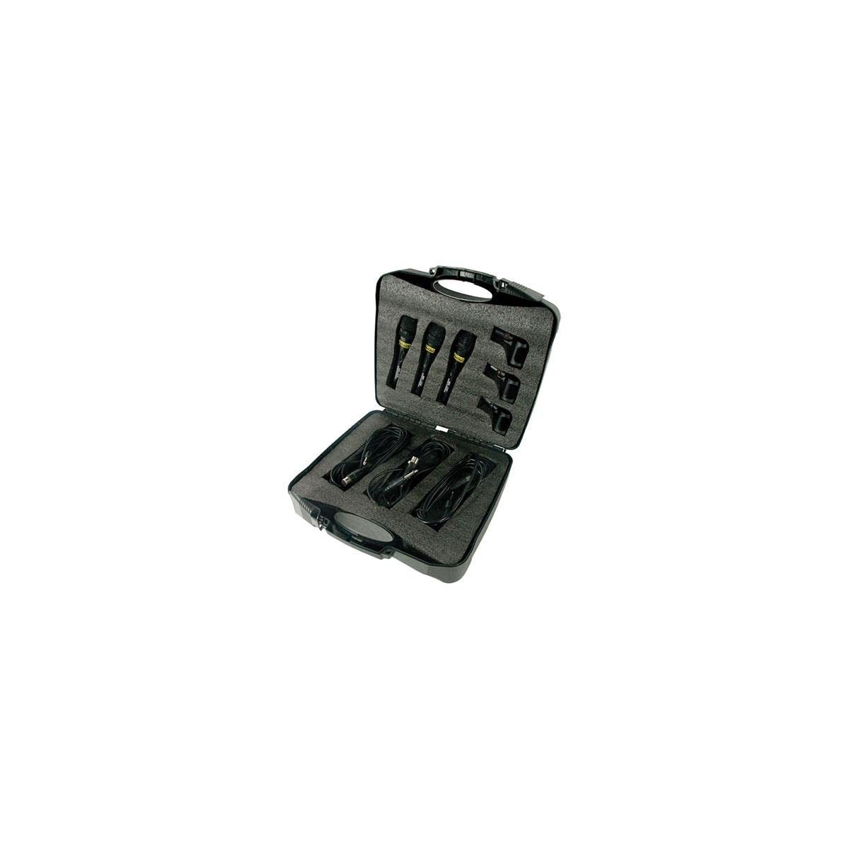 DJ Tech MK-300 Handheld Uni-directional Dynamic Microphone Package, Includes 3x