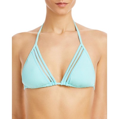 Isabella Rose Womens Queensland Blue Ribbed Bikini Swim Top Swimsuit D BHFO 2582