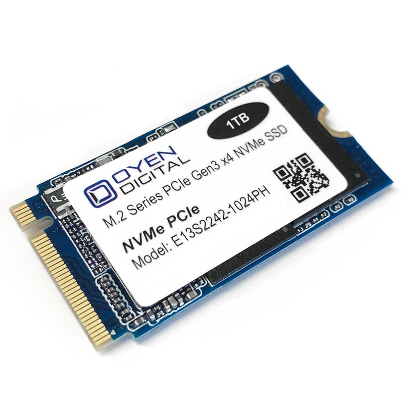Oyen Digital 1TB M.2 2242 NVMe PCIe 3D TLC SSD