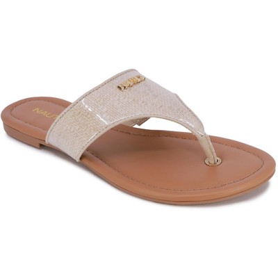 

Женские сандалии Nautica Holly Oak Beige Thong Sandals 7,5 Medium (B,M) BHFO 5770, Natural, Holly Oak