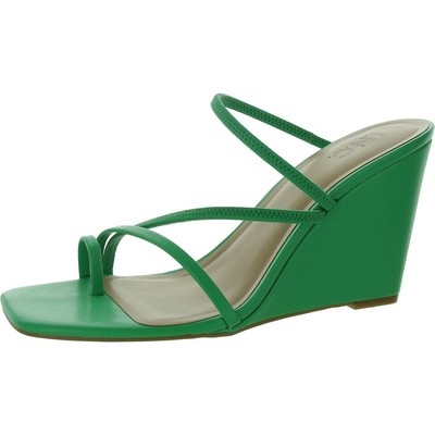 INC Womens Eiana Green Wedge Slingback Sandals Shoes 11 Medium (B,M) BHFO 4715