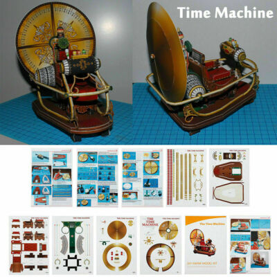 7.9'' Time Machine Handcraft Paper DIY Model Kit Toy Children Kid Gift Hobby
