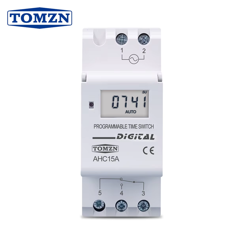 Din Rail single phase Weekly 7 Days Programmable Digital TIME SWITCH Relay Timer