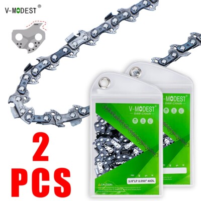 2 Pcs 10-Inch Pole Saw Chain .050'' 3/8'' LP 40DL For Sun Joe SWJ807E/Ryobi/Worx