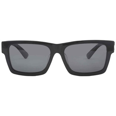 Pre-owned Prada Polarized Black Rectangular Men's Sunglasses Pr 25zsf 1ab08g 56