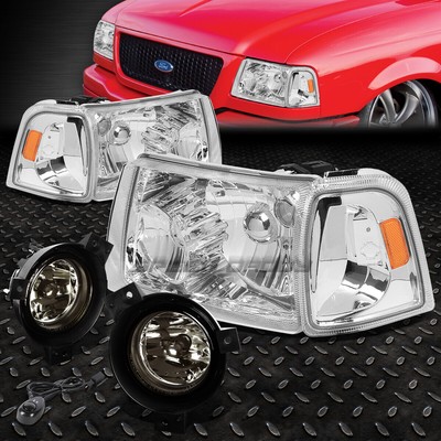 ХРОМИРОВАННЫЙ КОРПУС ФАРЫ + ЖЕЛТЫЙ УГЛОВОЙ СИГНАЛ + ДЫМЧАТЫЙ ПРОТИВОТУМАННЫЙ ФОНАРЬ + ПЕРЕКЛЮЧАТЕЛЬ ДЛЯ 01-03 RANGER