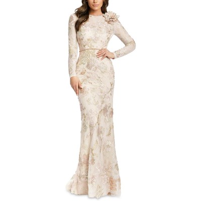 Женское розовое вечернее платье с вышивкой металлик от Mac Duggal, 4 BHFO 2895