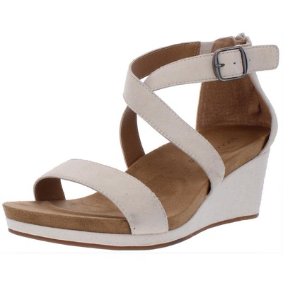 

Женские белые сандалии на танкетке Lucky Brand Kenadee, 6, средний (B,M), BHFO 5047, Sandshell kidsuede