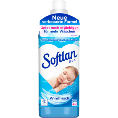 Softlan Assouplissant Ultra Vent Frais Longue Durée 40WL 1000ml