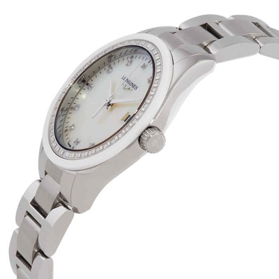 Pre-owned Longines Conquest Classic Quartz Diamond Ladies Watch L2.387.0.87.6