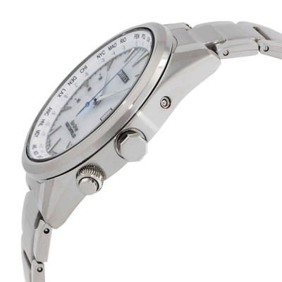 Pre-owned Citizen Perpetual World Time Gmt White Dial Men's Watch Cb0270-87a