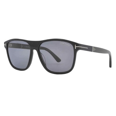 Pre-owned Tom Ford Frances Polarized Smoke Square Men's Sunglasses Ft1081-n 01d 58 In Gray