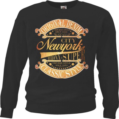 Sweatshirt BRONX NEW YORK CITY AMERIKA CALIFORNIA USA ROUTE 66 BIKERSHIRT NY MOT