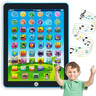 GAGINAN Kids Learning Pad/Tablet Interactive Toddler Toys with Words Numbers ...