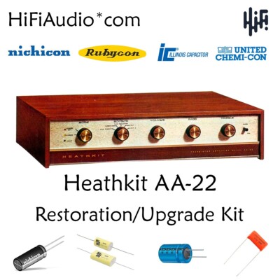 Heathkit aa-22 restoration service recap capacitor fix rebuild capacitor kit