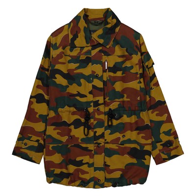 Pre-owned Burberry Ladies Boyfriend Fit Camouflage Print Jacket In Multicolor