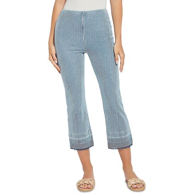

Женские укороченные джинсы Lysse Denim в полоску с бахромой BHFO 1817, Light mid wash, 123004M9