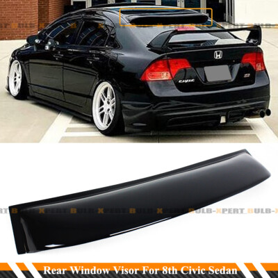 FOR 2006-2011 8TH CIVIC 4DR SEDAN FA JDM SMOKE REAR WINDOW VISOR ROOF DEFLECTOR