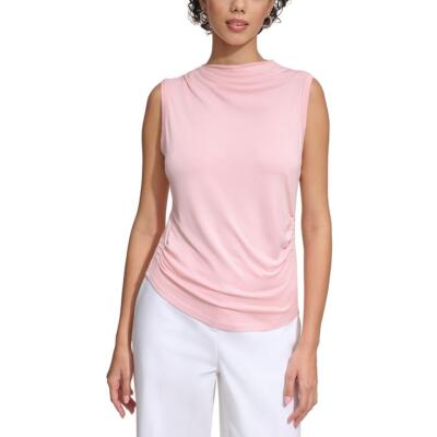 Calvin Klein Womens Envelope Neck Sleeveless Tank Shell Shirt BHFO 1531