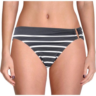 

Женский купальник-бикини в полоску с пряжкой Lauren Ralph Lauren BHFO 0847, Black white horizontal