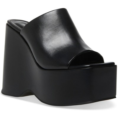 Женские босоножки на танкетке Madden Girl Shout черного цвета, размер 8.5 средний (B, M), BHFO 2467