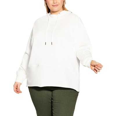 Женская одежда для отдыха с капюшоном Loralette Womens Harley White Comfy Cozy Hoodie Plus 18/20 BHFO 1434