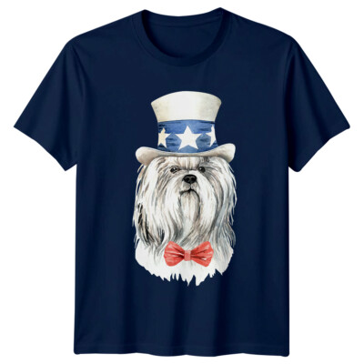 Patriotic Dog 4th Of July Mens T-Shirt American Pride USA Flag Tee