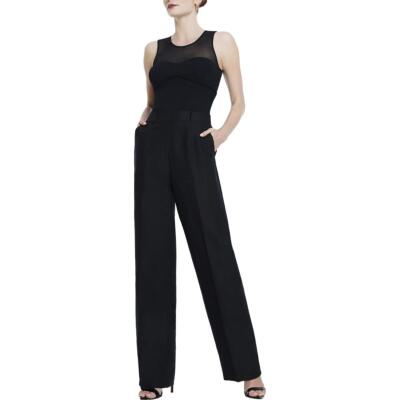 Женские льняные брюки BCBGMAXAZRIA из смеси льна, однотонные рабочие брюки с прямыми штанинами, брюки BHFO 8270