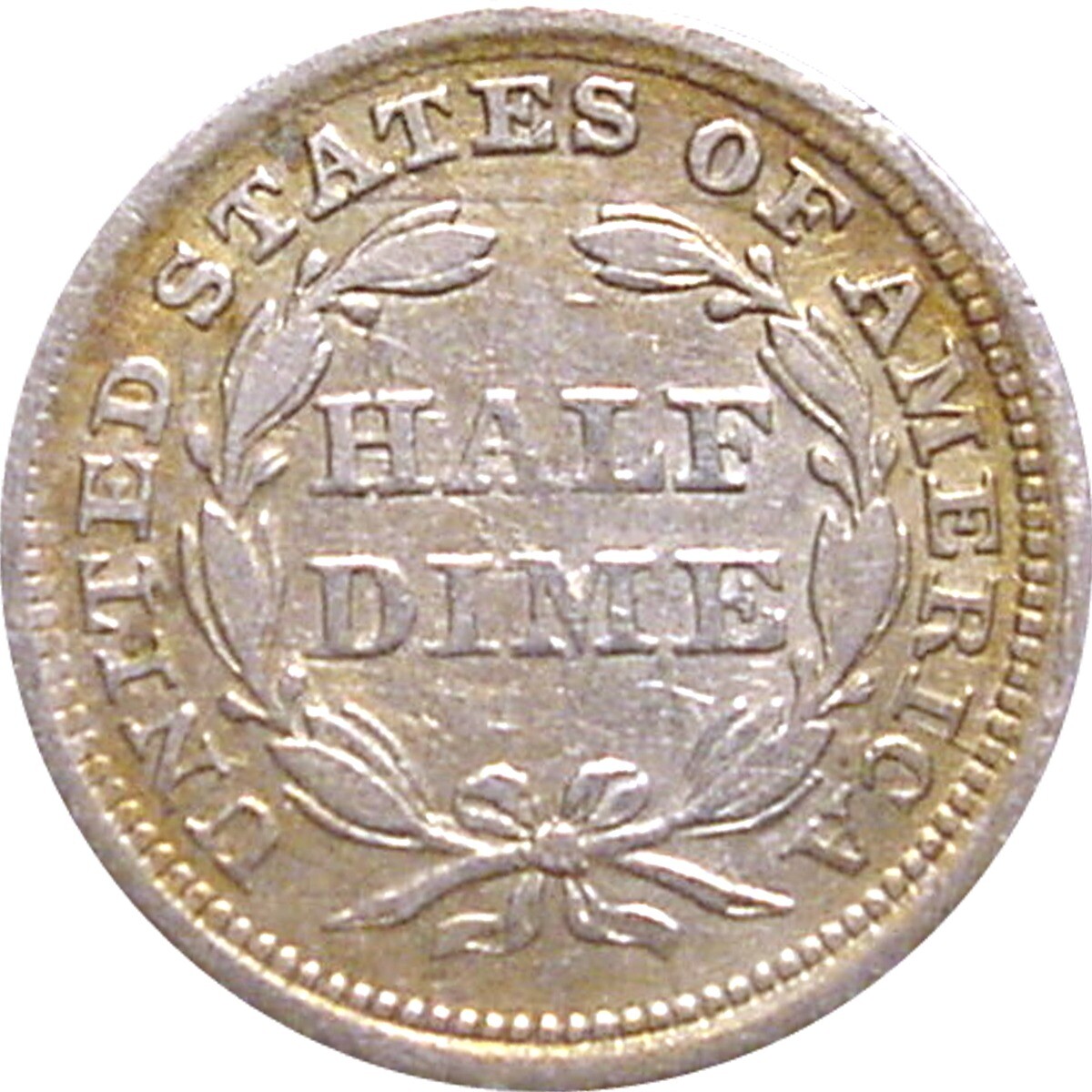 1856 Seated Half Dime--AU