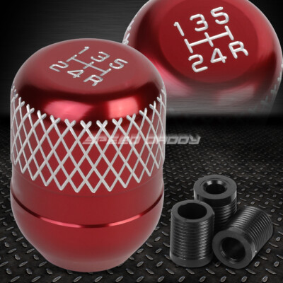УНИВЕРСАЛЬНАЯ 42-МИЛЛИМЕТРОВАЯ ГОНОЧНАЯ МЕХАНИЧЕСКАЯ 5-СТУПЕНЧАТАЯ РУЧКА ПЕРЕКЛЮЧЕНИЯ ПЕРЕДАЧ MT С СЕТКОЙ В СТИЛЕ JDM КРАСНАЯ