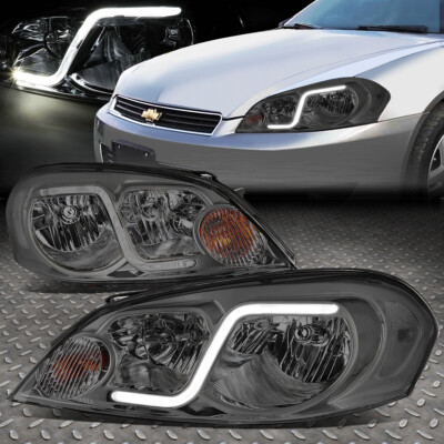 [LED DRL]ДЛЯ 06-16 CHEVY IMPALA LIMITED ФАРЫ MONTE CARLO ДЫМЧАТЫЕ/ПРОЗРАЧНЫЕ