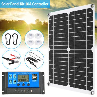 Solar Panel Kit 130/260W Solar Charger with Dual USB Ports IP65 Waterproof✉