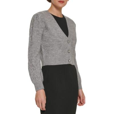 

Женский свитер с плечами из полиэстера в рубчик DKNY BHFO 2392