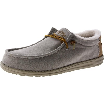 Hey Dude/ мужская повседневная парусиновая обувь Wally Gray без шнуровки 12 Medium (D) BHFO 4831
