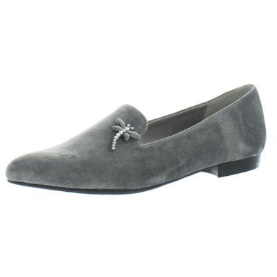 

Женские серые бархатные лоферы Bellini Dragonfly 6,5 средний (B,M) BHFO 5864, Grey velvet, Dragonfly