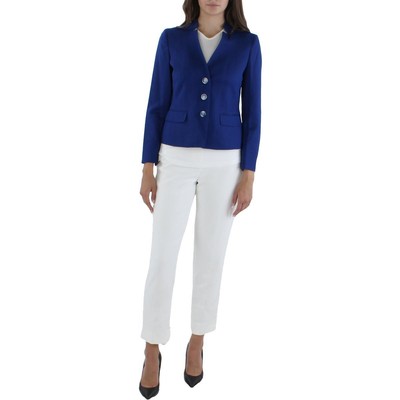 

Женский синий пиджак Le Suit с воротником-стойкой Blazer Petites  BHFO 7111, Twilight blue