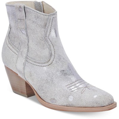 

Женские ботинки Dolce Vita Silma Silver Cowboy, ботинки Western 6 Medium (B,M) BHFO 1391, Silver multi, Silma