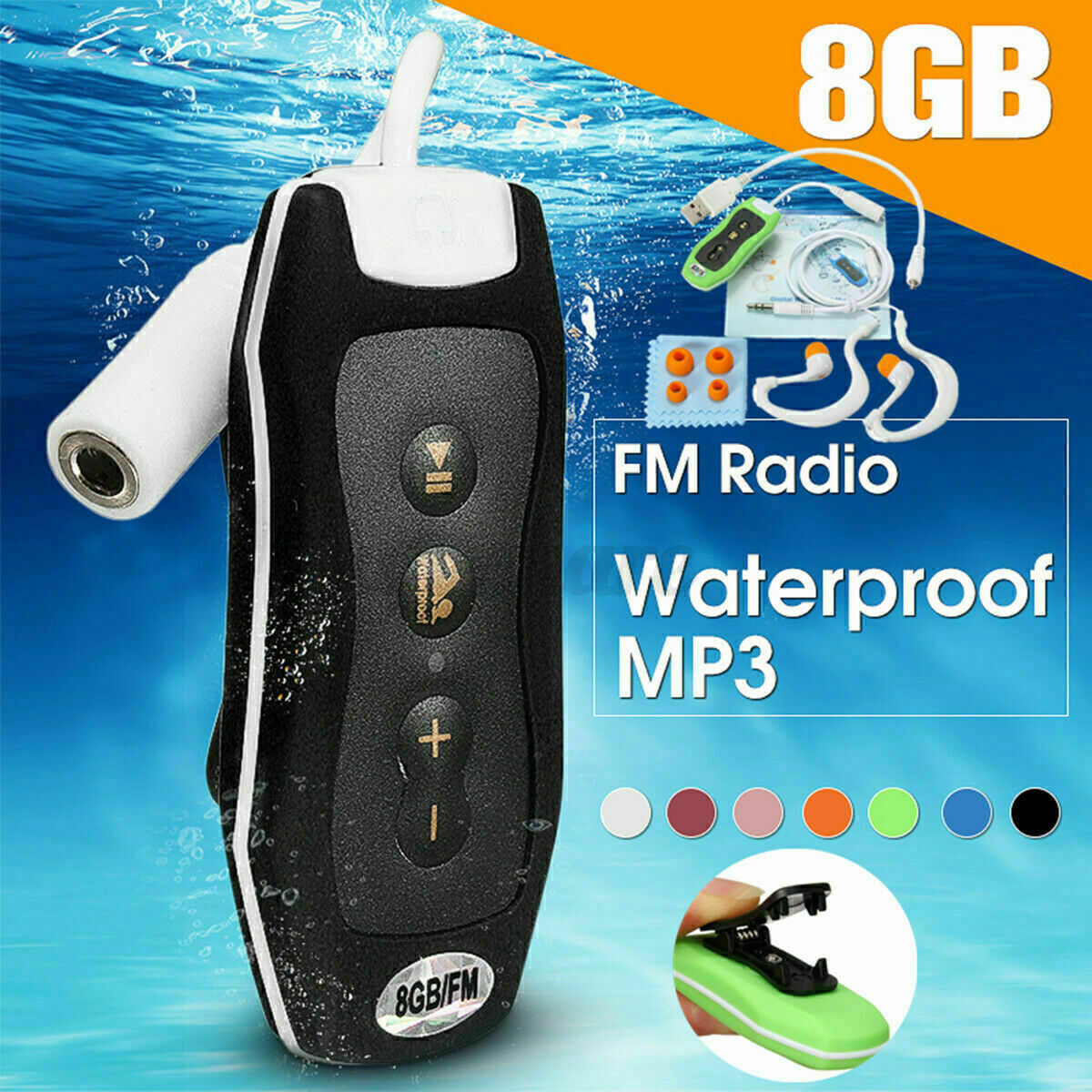 And Headphone Clip Outdoor Sport Music Player Us