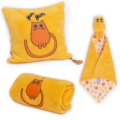 Milk&Moo Tombish Cat Baby Blanket Set, 100% polyester Rachel, 3 Piece Set