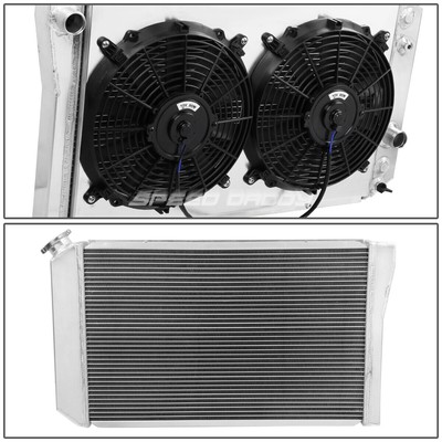 FOR 82-02 CORVETTE C4/S10 V8 3-ROW ALUMINUM CORE RACING RADIATOR+PULL FAN SHROUD