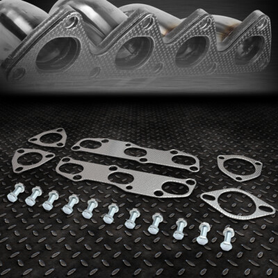 ДЛЯ 02-06 NISSAN ALTIMA 3.5L V6 АЛЮМИНИЕВАЯ ПРОКЛАДКА КОЛЛЕКТОРА ВЫПУСКНОГО КОЛЛЕКТОРА С БОЛТАМИ