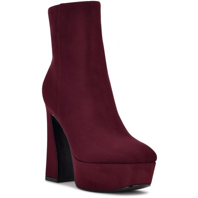 Женские ботильоны Nine West Klinda из искусственной замши красного цвета, 7 средних размеров (B,M), BHFO 2100