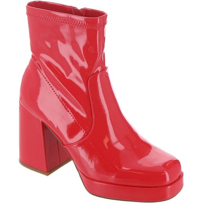 Женские лакированные ботильоны Steve Madden Ever Red 8.5 Medium (B,M) BHFO 0434